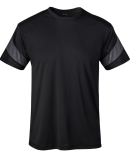 Soffe 1494M Adult SS Ins Tee in Black/grey heather 949