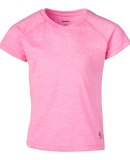 Soffe 1505G GRLS PERFORMANCE V TEE in Pink lemonade heather 96e