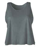 Soffe 1824C CURVES DANCE CROP TANK in Moss heather 91d