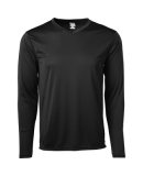 Soffe 1538MU Adult LS Poly Nov in Black w01