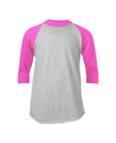 Soffe 210B Youth B/B Tee Oxf in Neon pink rjj