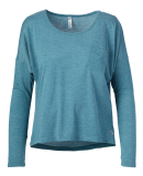 Soffe 1755V JRS DOLMAN LONG SLEEVE in Midnight teal heather 419