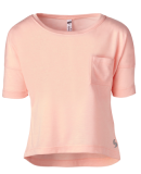 Soffe 1756G GIRLS DOLMAN SHORT SLEEVE in Peach bud heather 836