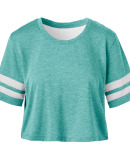 Soffe 1789V JRS SQUAD MESH CROP in Filtered turq heather 348