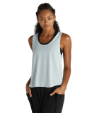 Soffe 1824V JRS DANCE CROP TANK in White on white n01