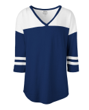 Soffe 3053V JRS FAN CREW V-NECK in Navy 410