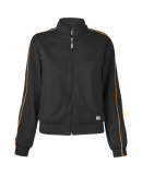 Soffe 3265V JR BRSH TRICT ZP JKT PLY in Black/orange 939
