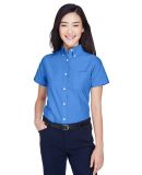 8973 UltraClub® Ladies' Classic Wrinkle-Free Blen in French blue