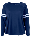 Soffe 3056C CURVES FAN CREW in Navy 410
