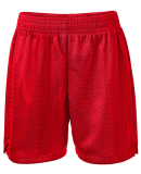 Soffe 4644G GIRLS TEAM MESH SHORT in Red w26