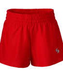 Soffe 4648G GIRLS MINI MESH SHORT in Red 620
