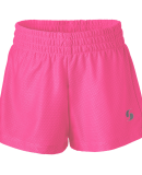 Soffe 4648G GIRLS MINI MESH SHORT in Neon pink 670
