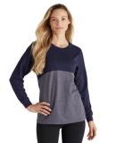 Soffe 5353V Juniors Crew in Black/grey heather j94