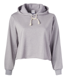 Soffe 5639C CURVES CROP HOODIE in Washed grey 030