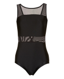 Soffe 4115G GIRLS LUSTER SLAY LEOTARD in Black 001