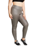 Soffe 4127C CURVES SLAY METALLC LEGGING in Silver metallic 995