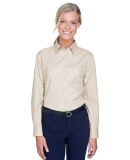 8976 UltraClub® Ladies' Whisper Twill Blend Woven in Stone