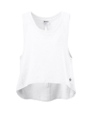 Soffe 5815V JRS VENTED BACK RETRO TANK in White on white 103