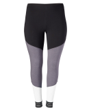 Soffe 5915C CURVES SPIRIT LEGGING in Black/grey heather/white 90c