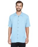 8980 UltraClub® Men's Blend Cabana Breeze Camp Sh in Island blue