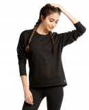 Soffe 5357V JRS FRENCH TERRY THROWBCK CR in Black 001