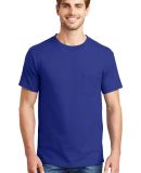 5190 Hanes Beefy-T with Pocket in Deep royal
