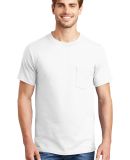 5190 Hanes Beefy-T with Pocket in White