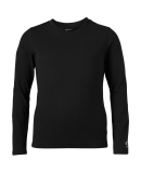 Soffe 6562G Girls LS Crew in Black j99