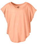 Soffe 6575V JRS HIGH SIDE TEE in Living coral heather 841