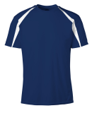 Soffe 6824M ADLT CLRBLOCK PERFORMANCE TEE in Navy wxt