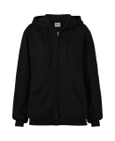 Soffe 9377 9 Oz Flc Zip Hood in Black ey1