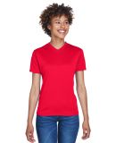 8400L UltraClub® Ladies' Cool & Dry Sport V Neck  in Red