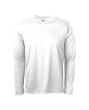 Soffe 991A Adult LS Tee in White w05
