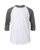 Soffe B209 Youth B/B Tee in White/gunmetal e2f