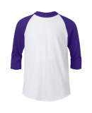 Soffe B209 Youth B/B Tee in Whtpurpl p4b