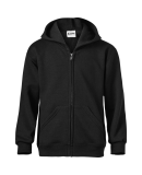 Soffe B9078 9 Oz Flc Zip Hood in Black ew7