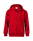 Soffe B9078 9 Oz Flc Zip Hood in Red r8l