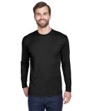 8422 UltraClub® Adult Cool & Dry Sport Long-Sleev in Black