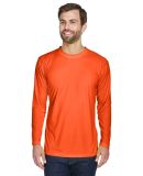 8422 UltraClub® Adult Cool & Dry Sport Long-Sleev in Bright orange