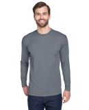 8422 UltraClub® Adult Cool & Dry Sport Long-Sleev in Charcoal