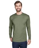 8422 UltraClub® Adult Cool & Dry Sport Long-Sleev in Military green