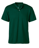 Soffe M206 ADLT 2-BTN HENLEY 50/50 in Dk green g6j