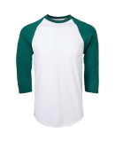 Soffe M209 Adult B/B Tee in Whtdkgrn g8k