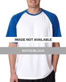 8423 UltraClub® Adult Cool & Dry Sport Two-Tone P White/Black