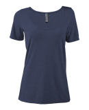 Soffe P504TS LADIES SCOOP NECK SS TEE in Athletic navy heather k3a