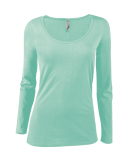Soffe P507CS Ladies CVC LS in Celadon vt4