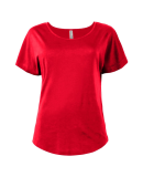 Soffe P505CS LADIES CVC DOLMAN TEE in Red fh9