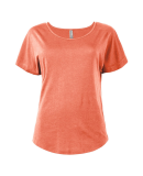 Soffe P505CS LADIES CVC DOLMAN TEE in Coral heather kfh