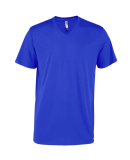 Soffe P602CS MENS CVC SS V NECK TEE in Royal a4u