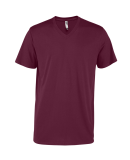 Soffe P602CS MENS CVC SS V NECK TEE in Maroon f84